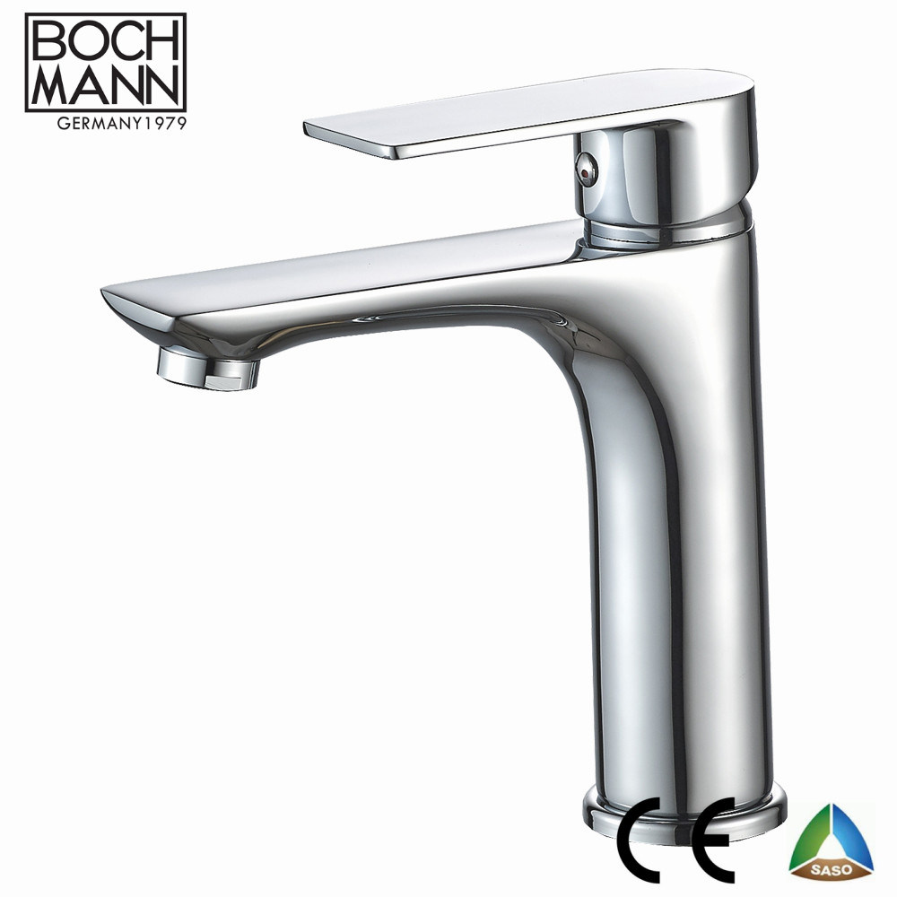 Brass Body Chrome Basin Shower Sink Water Taps with Hollow Handle