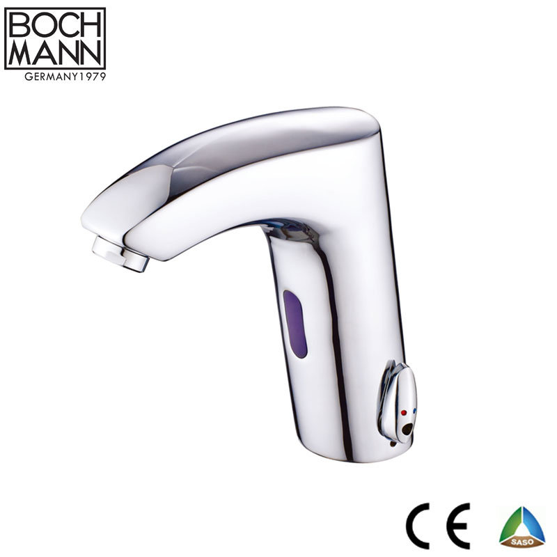 Automatical Inductive Sensor Faucet with Handle for Hot and Cold Water