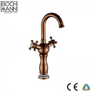 Luxury Tradional Design Full brass   gold basin faucet