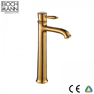 luxury bras high counter gold basin faucet