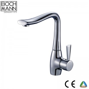 Morden Design Brass Single Handle Deck Mounted Basin Water Mixer Faucet