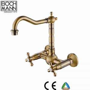 Full brass double handle 3 piece basin faucet