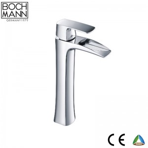 Brass Water Fall Bathroom High Basin Faucet
