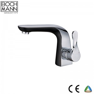 morden design chrome and black color brass bath Faucet