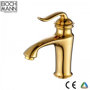 golden color brass kitchen sink  mixer