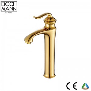 golden color brass sanitary ware shower  mixer