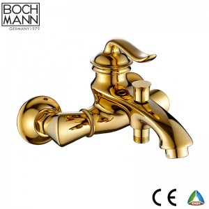 golden color brass sanitary ware shower  mixer