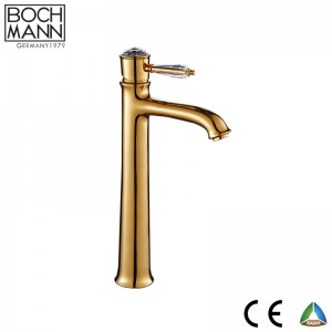 crystal handle gold color brass top counter  basin faucet