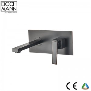 ORB square wall mounted brass body basin mixer