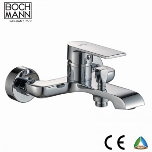 New Design Brass Flat Handle Chrome Plated Shower Mixer for Bathroom