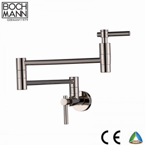 American style brass foldable wall kitchen mixer faucet