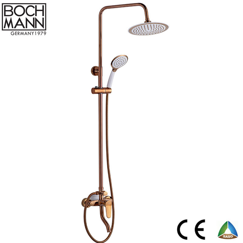 Traditional Gold Rose Gold Bathroom Accessories Rain Shower Tap