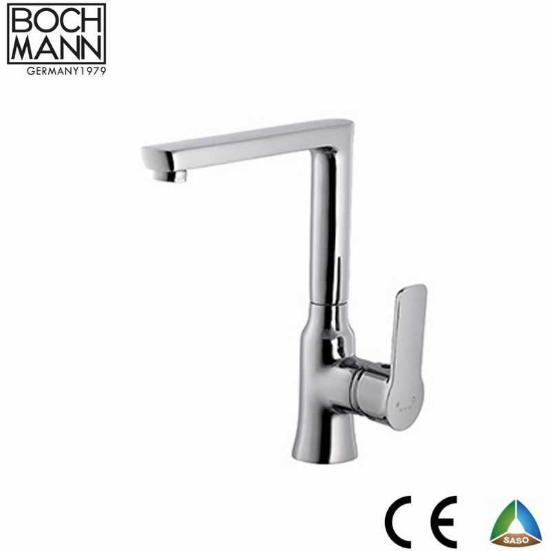 Low Lead Brass Body Simple Design Chrome Plated Kitchen Sink Faucet