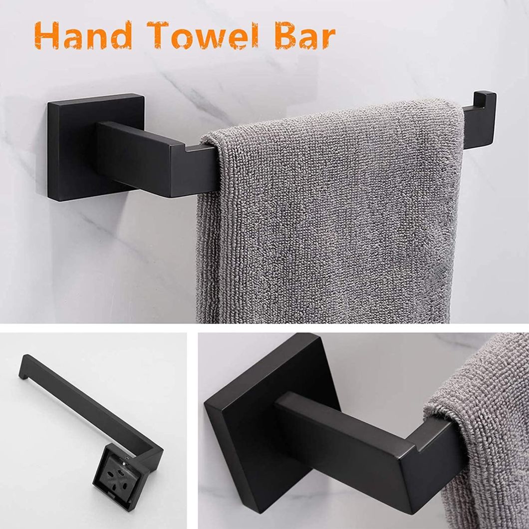 Matte Black Stainless Steel Metal Bathroom Hardware