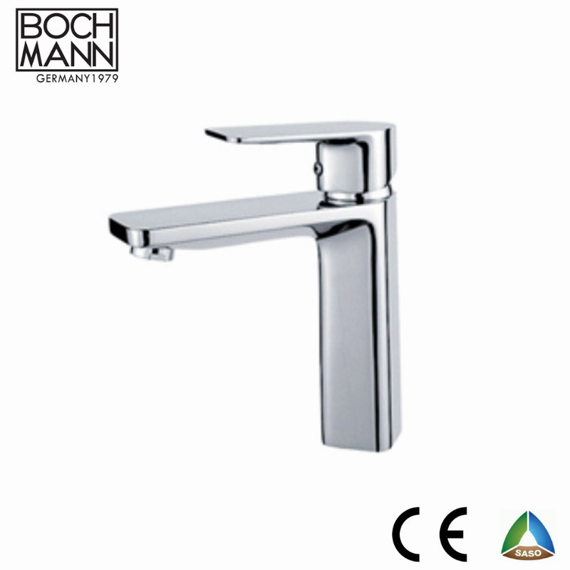 Morden Simple Brass Chrome Plated Bathroom Fittings Shower Water Faucet