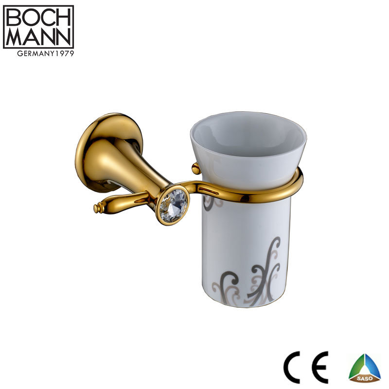 Luxury Design Golden Wall Mounted Zinc Bathroom Towel Ring for Middle East Market