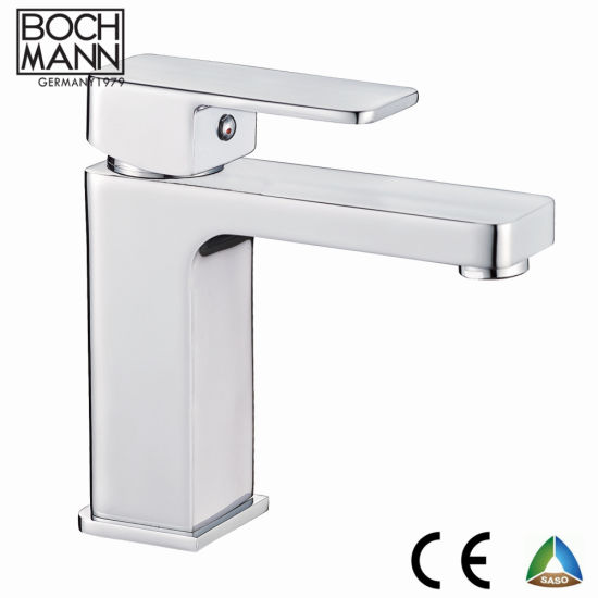 Classical Square Shape Heavy Weight Brass Bathroom Basin Short Faucet for Distributor