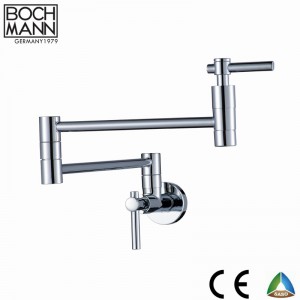 American style brass foldable brushed Nickel   kitchen faucet