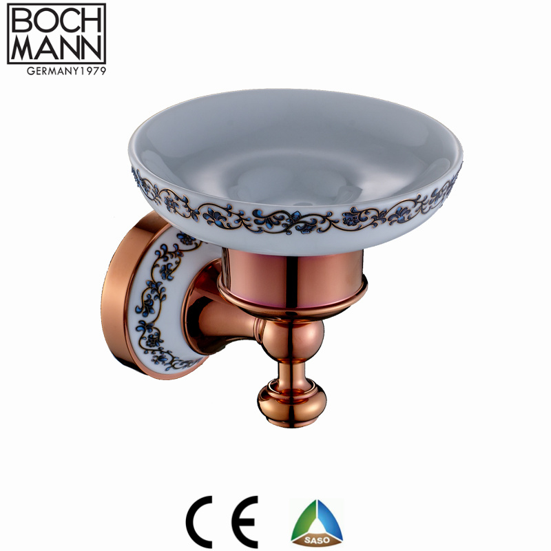 Contemporary Gold Rose Gold Chrome Brass Bathroom Accessory Towel Ring