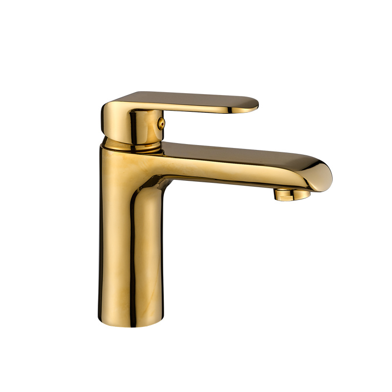 Single Handle Brass Chrome and White Color Washroom Basin Mixer