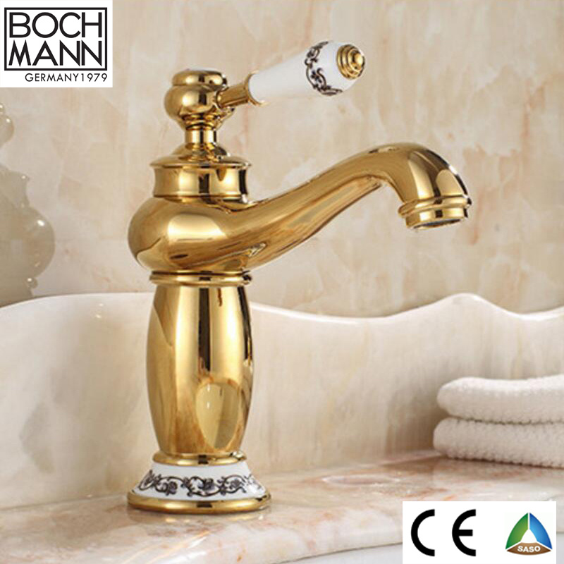 Classical Hot Selling Saso Saber Rose Gold Brass Basin Water Faucet