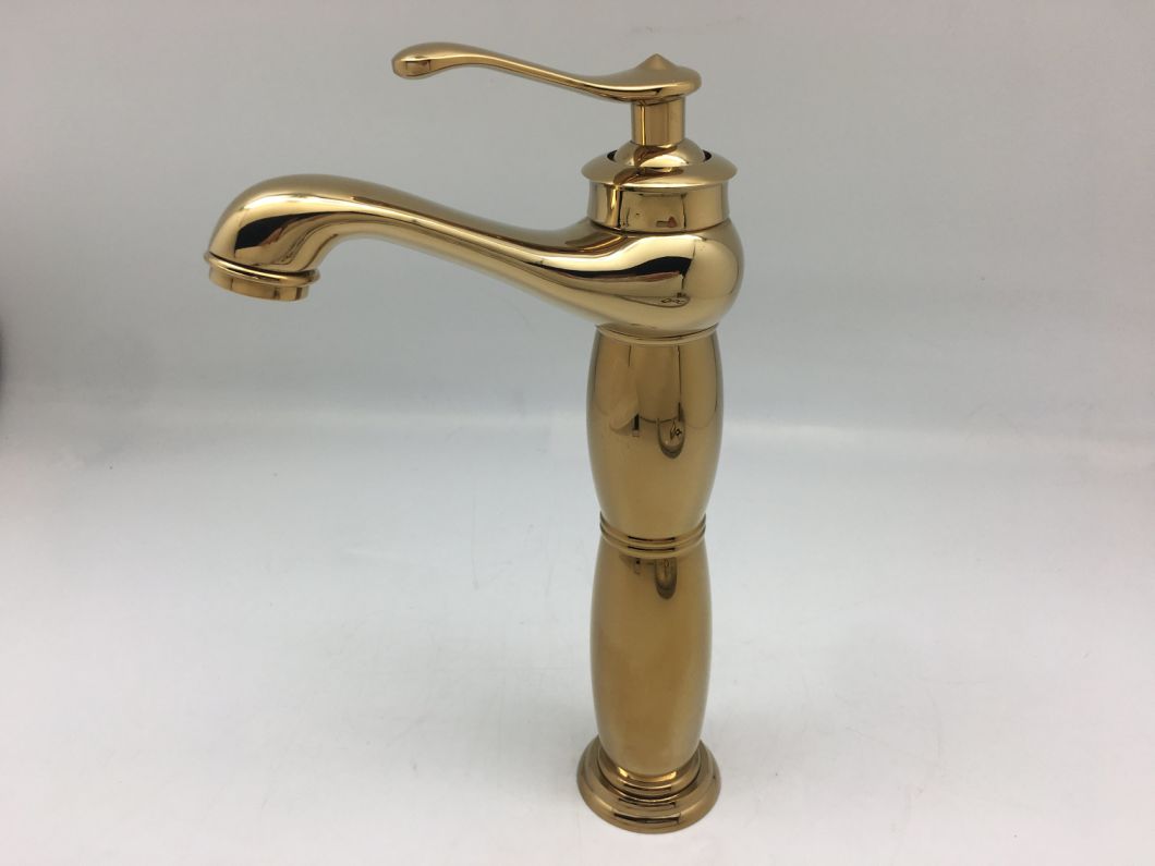 Middle East Market Chrome/Gold Basin Water Faucet