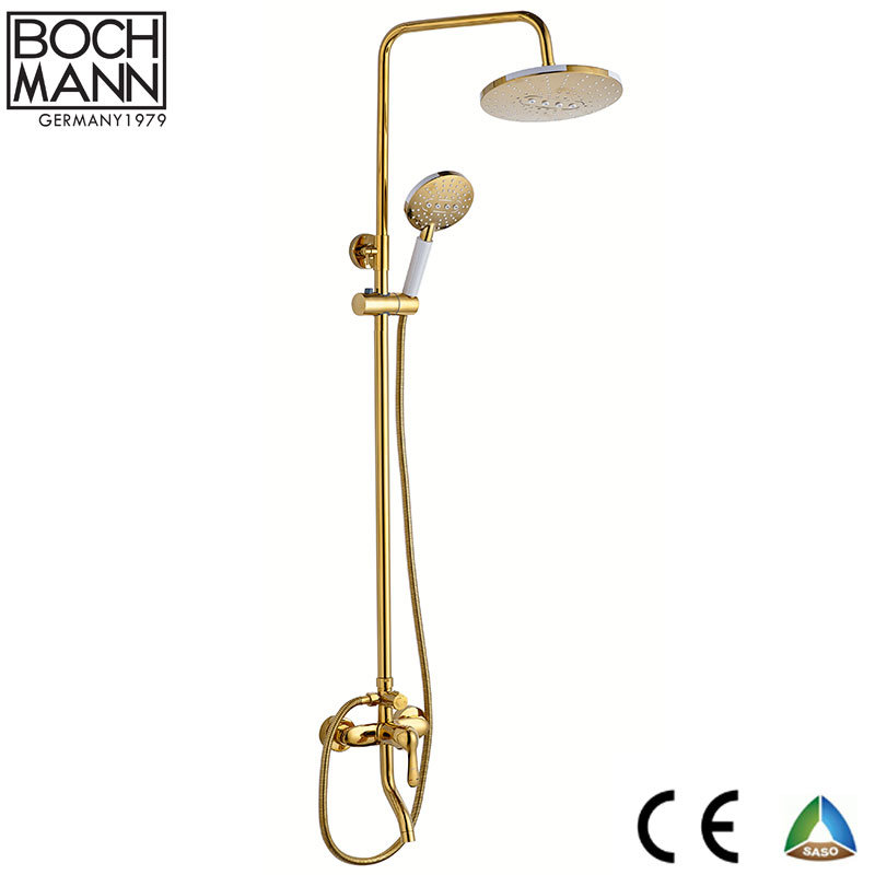 Economic Bath Full Set Rain Shower Faucet with Shower Head and Handle Shower Saso Saber