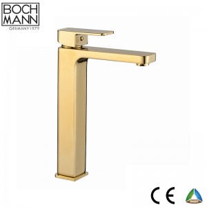 morden brass matt  black square high basin mixer