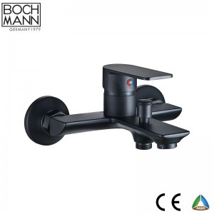 matt black  round shape  brass shower set faucet