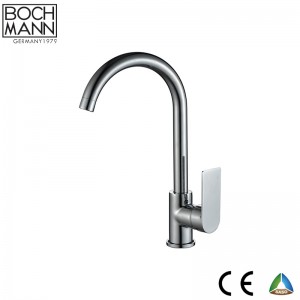 chrome round shape brass kitchen sink faucet