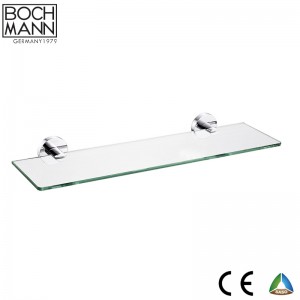 chrome plated brass  glass shelf