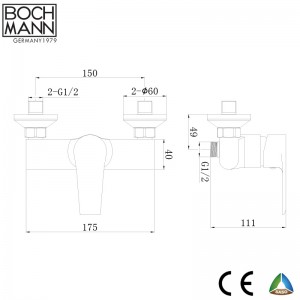 CK-Z18A5 Zinc Metal Chrome Plated shower faucet