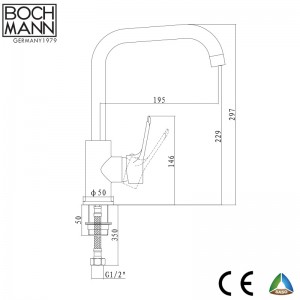 Economic brass body Chrome Plated sink faucet