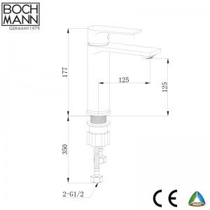 35mm cartridge Zinc  Chrome basin mixer