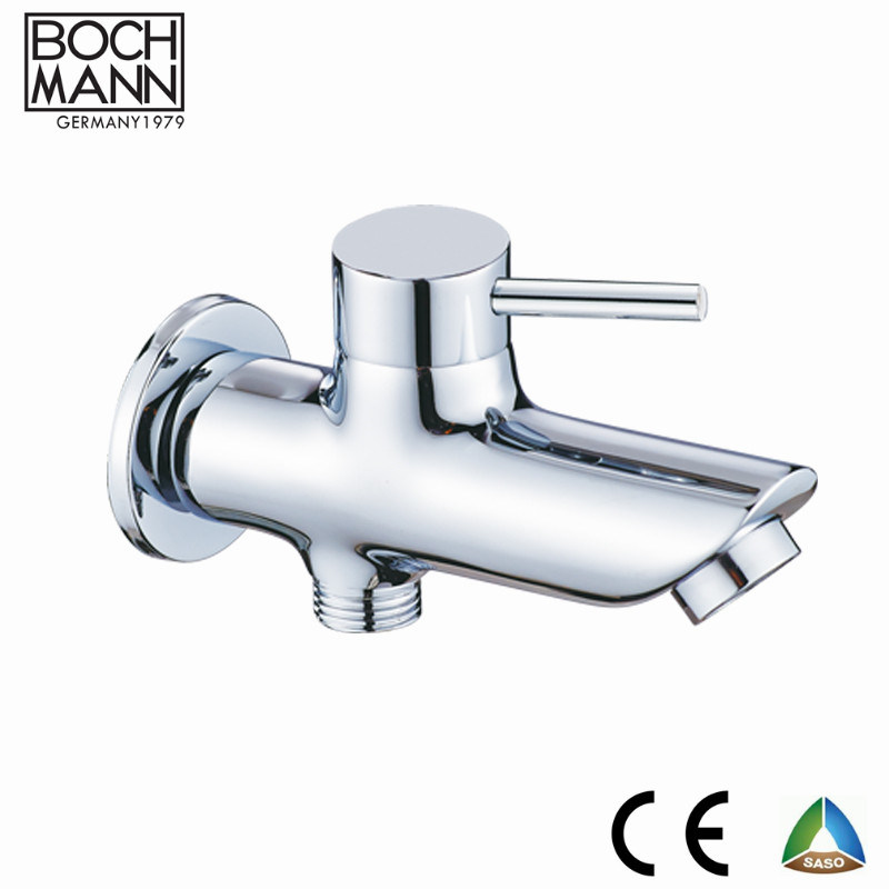 Wall Mounted Brass Cold Water Tap with 2 Water Outlet