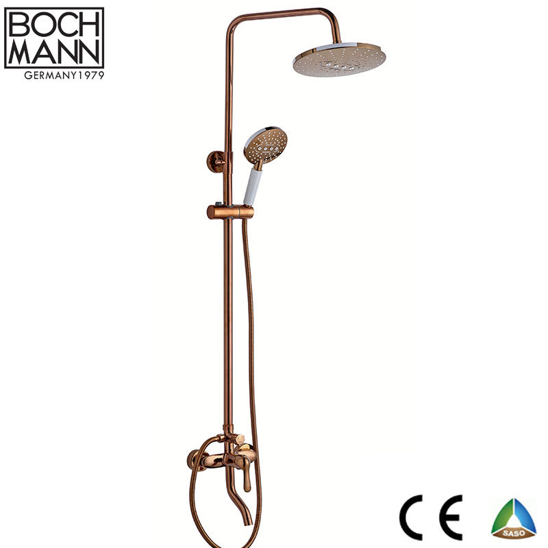 Bochmann Chaoke Brand Economic Chrome Gold Rose Gold Brass Body Bathroom Rain Shower Set