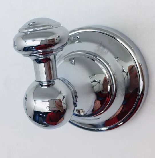 Traditional Design Chrome Plated Zinc Metal Bathroom Robe Hooks