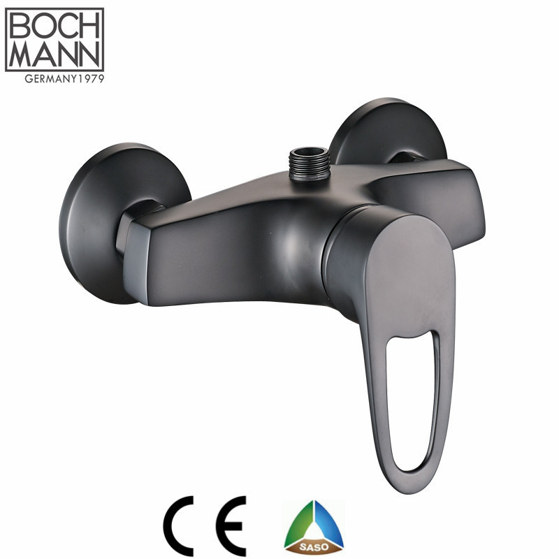 Matt Black Color Morden Brass Bathroom Fittings Basin Water Tap Mixer