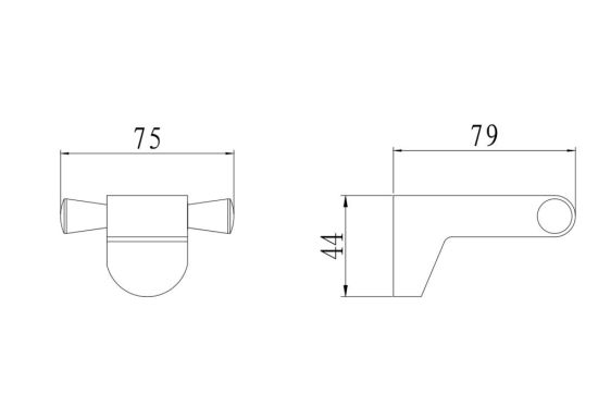 Bathroom Hook and Bathroom Fitting Chrome Metal Double Hook