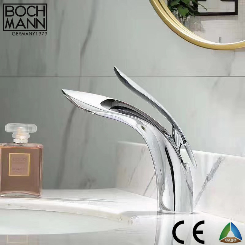 Sanitary Ware Factory Brass Body Art Design Golden Rose Golden Basin Water Tap