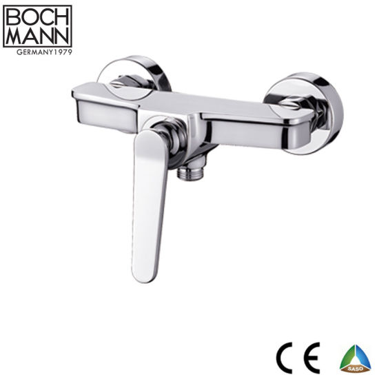 Gold and White Color Brass Basin Shower Water Tap for Bathroom