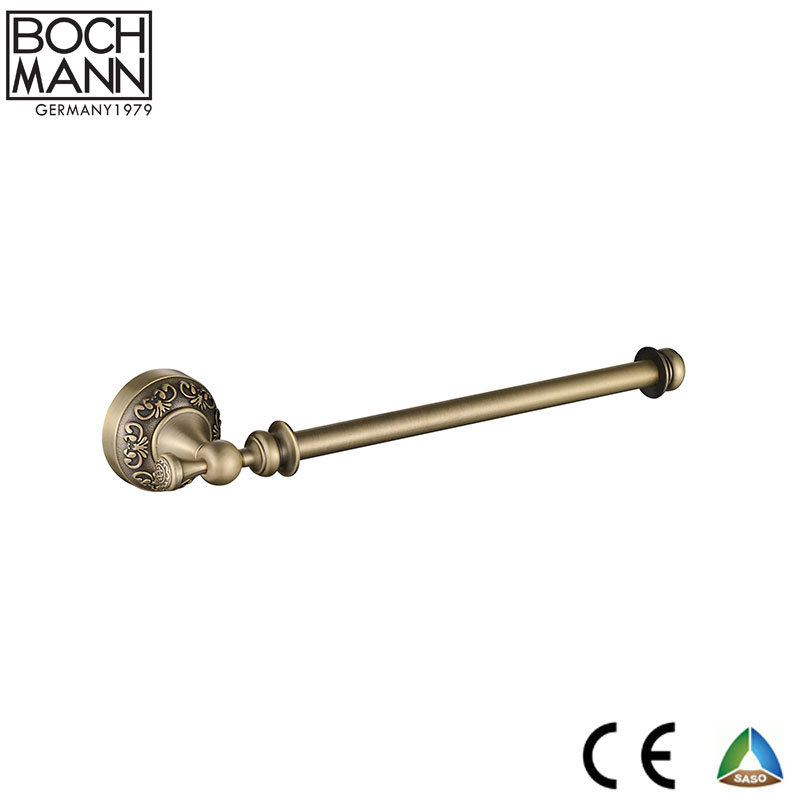 Metal Bathroom Hardware Bronze 60cm Long Single Towel Bar