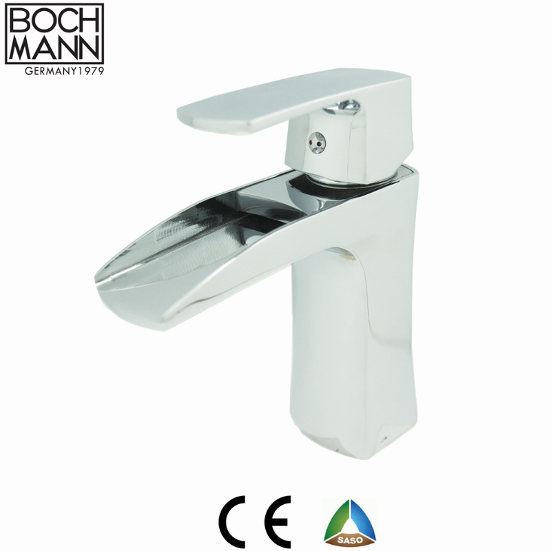 Waterfall Sanitary Ware Factory Chrome Bathroom Basin Water Taps Faucet