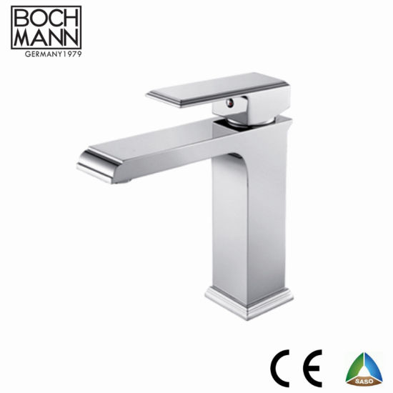 Sanitary Ware Heavy Weight Brass Square Top Counter Basin High Mixer Ce Saber Saso