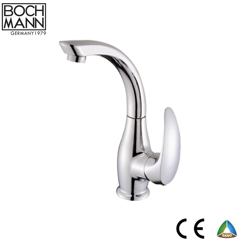 Matt Black Color Morden Design Swivel Handle Brass Bathroom Water Mixer