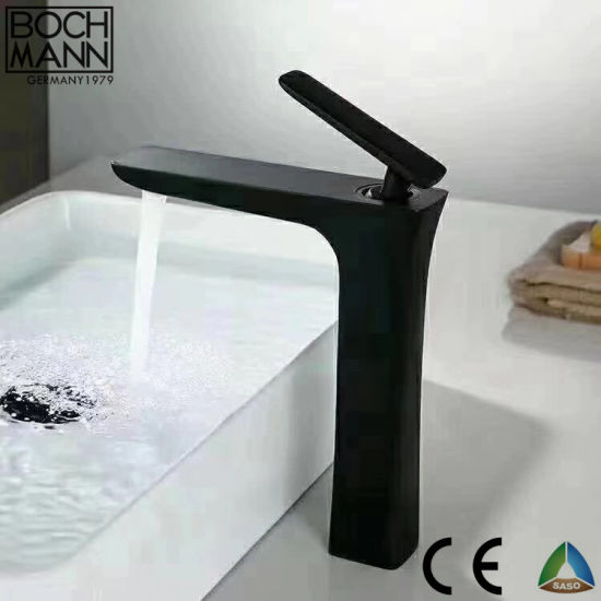 Chrome White Gold Color High Top Counter Basin Water Faucet for Bathroom