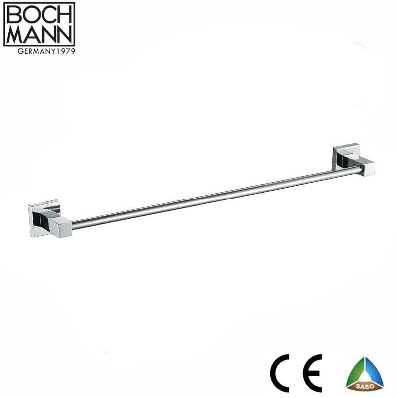 Chrome Towel Ring and Zinc Square Bathroom Accessories