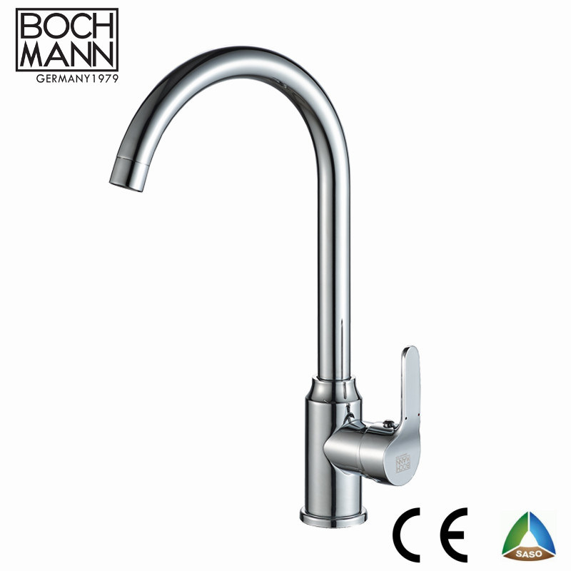 Simple Economic Price Brass Single Lever U Spout Kitchen Sink Mixer