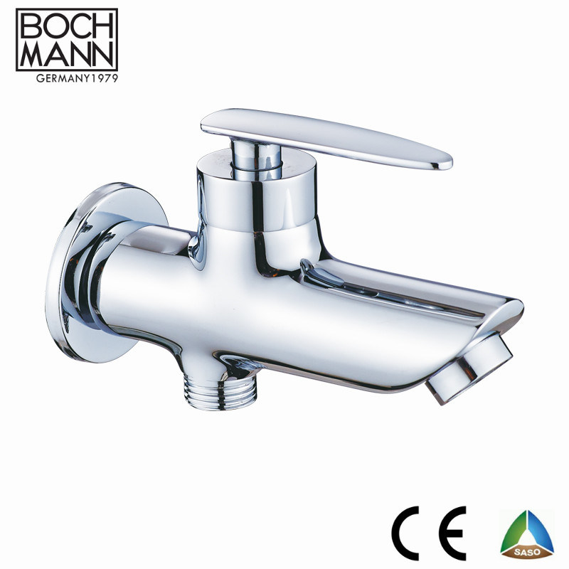 Leaf Shape Zinc Handle Brass Body Short Cold Water Basin Tap