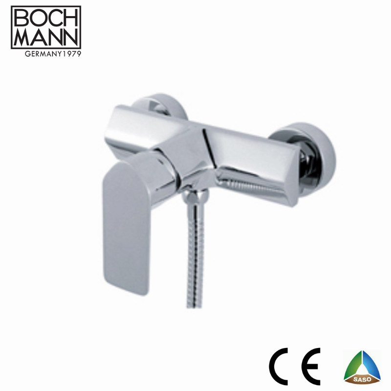 Morden Simple Brass Chrome Plated Bathroom Fittings Shower Water Faucet